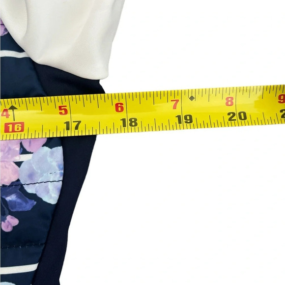 NEW Ladies Peter Millar Outdoor/Golf Hybrid Quilted Navy Floral Full Zip Jacket - Picture 11 of 12